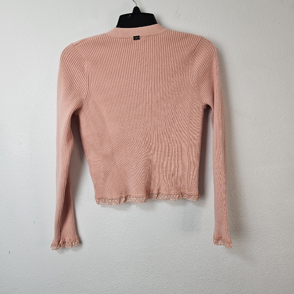 For Love And Lemons Nina Cardigan Peach Pink Size M - Picture 5 of 7